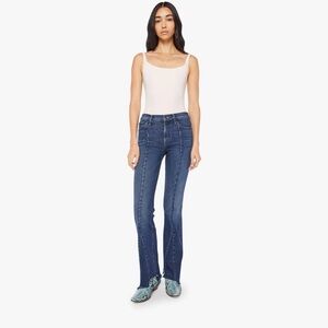 MOTHER The Insider Skimp Pointy Fray Blue Women's Jeans